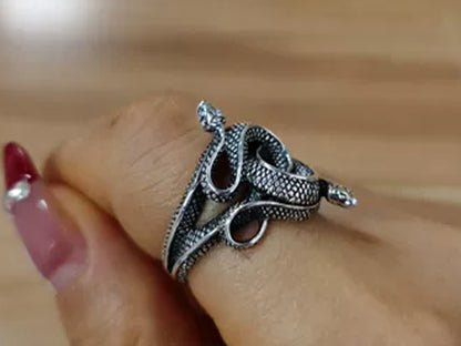 Iconic Intertwined Silver Snake Ring 'Natural Born Killers' Ring Made-to-order