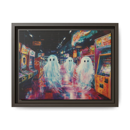 Ghost in Arcade Game Shop – Halloween Canvas Wall Art