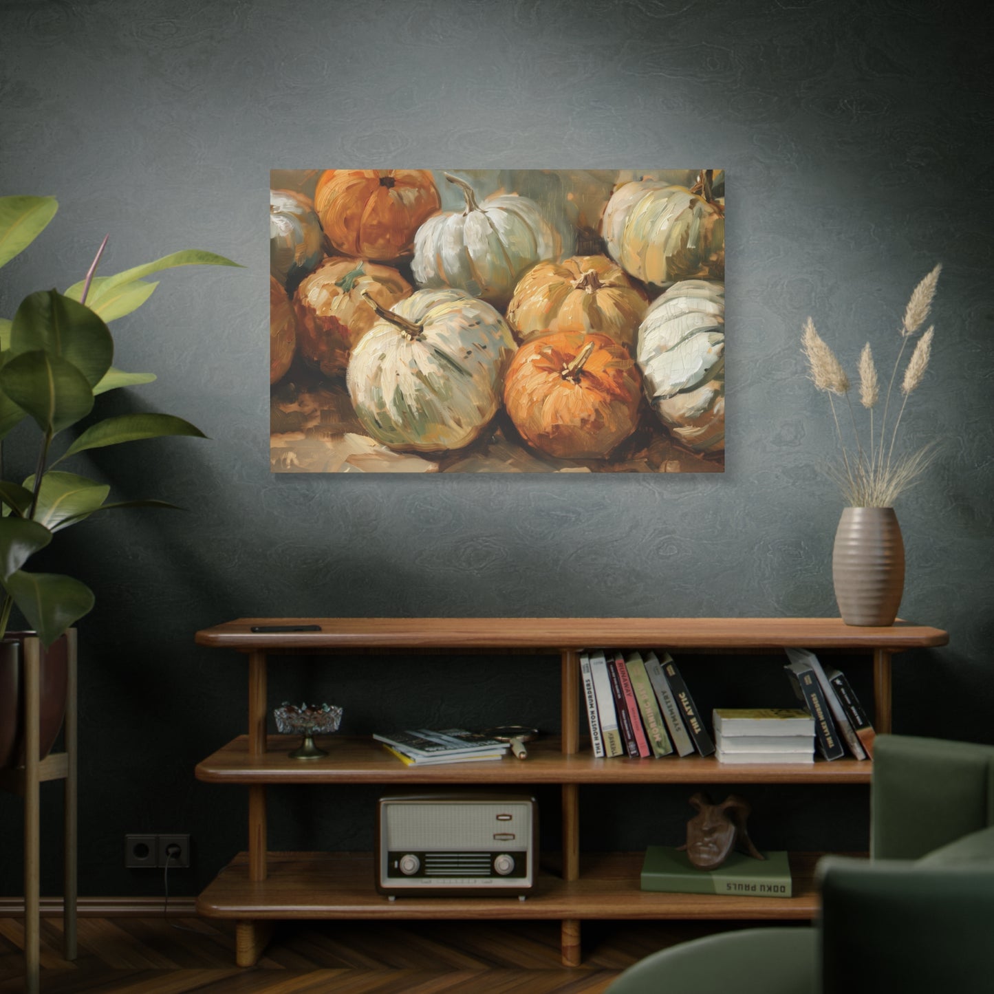 Autumn Pumpkins Oil Painting – Canvas Wall Art