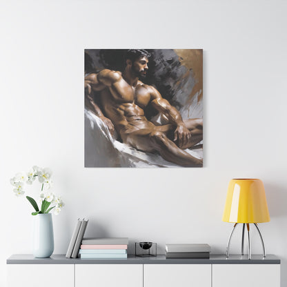 Man on Couch Chill Vibes | Matte Canvas Stretched 1.25"