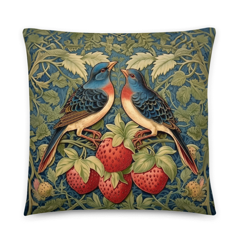 Birds and Strawberries Digital Art Download
