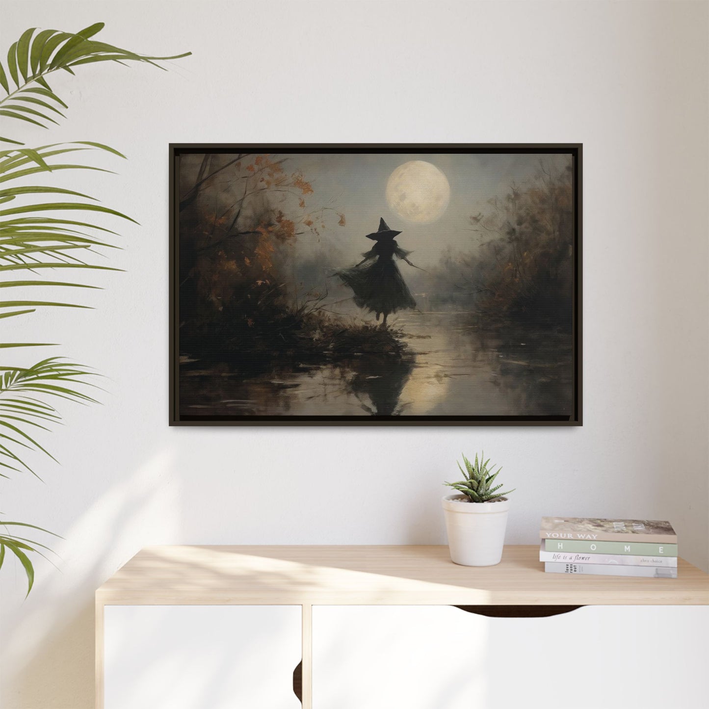 Vintage Witch Rustic Art Print - Canvas Wall Art