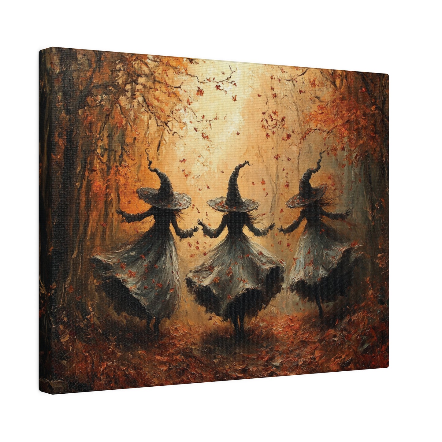 Witches in Fall Woodland – 5:4 Ratio Canvas Wall Art