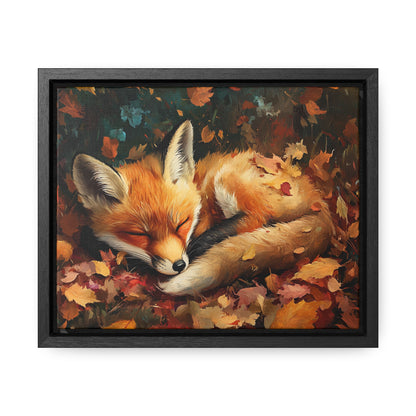 Sleeping Baby Fox in Autumn – 5:4 Ratio Canvas Wall Art