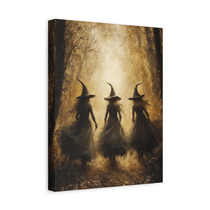 Witch in Autumn Woodland – 4:5 Ratio Canvas Wall Art