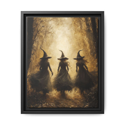 Witch in Autumn Woodland – 4:5 Ratio Canvas Wall Art