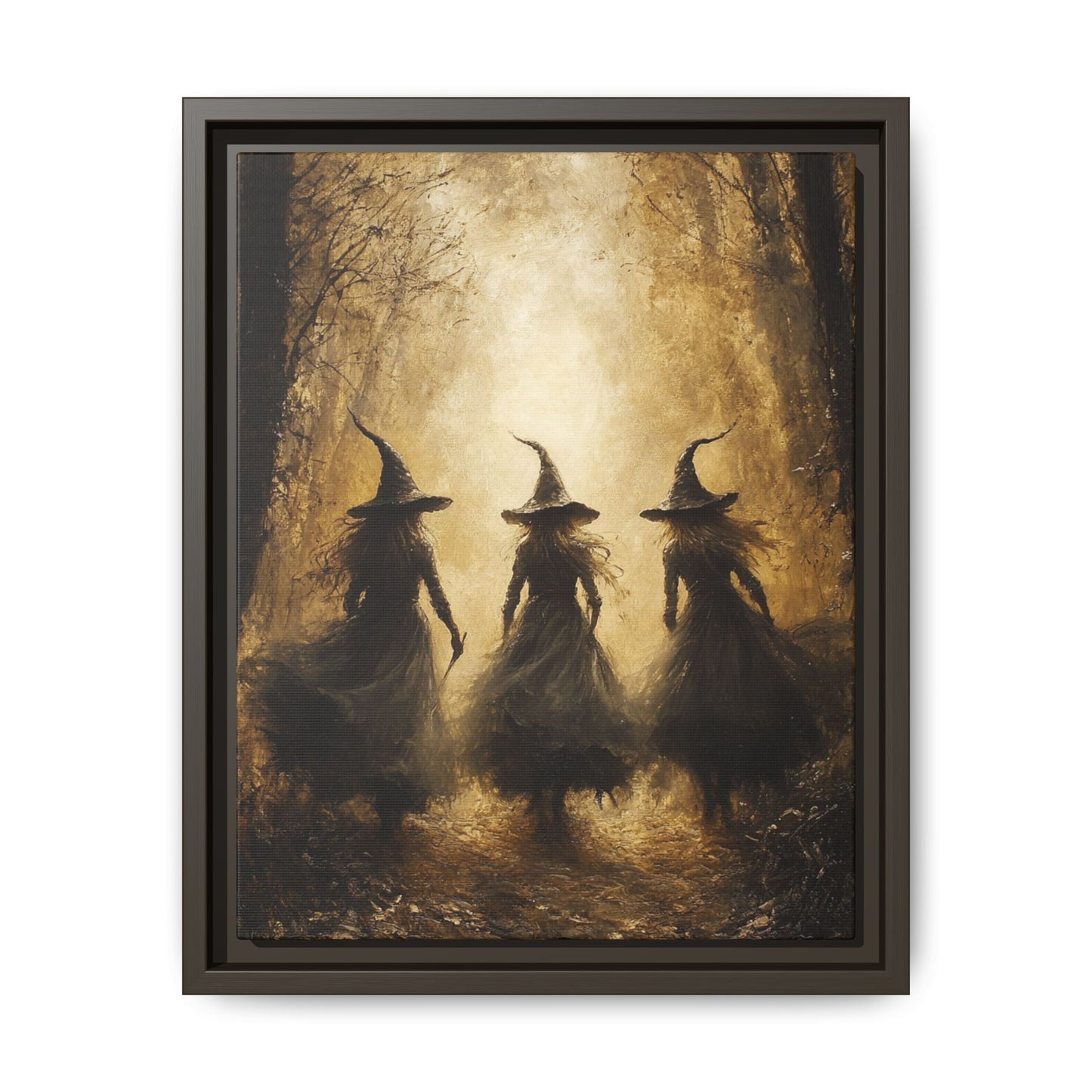 Witch in Autumn Woodland – 4:5 Ratio Canvas Wall Art