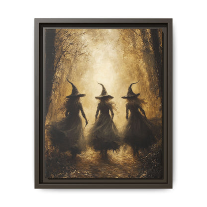 Witch in Autumn Woodland – 4:5 Ratio Canvas Wall Art