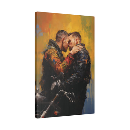 Ride Lovers | Gay Art, Gay Couple Canvas Print Wall Art