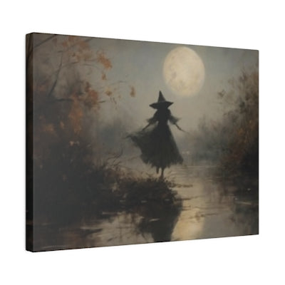 Vintage Witch Rustic Art Print - Canvas Wall Art