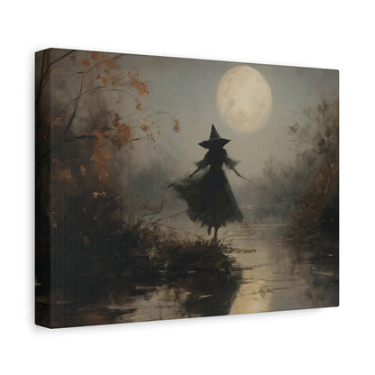 Vintage Witch Rustic Art Print - Canvas Wall Art