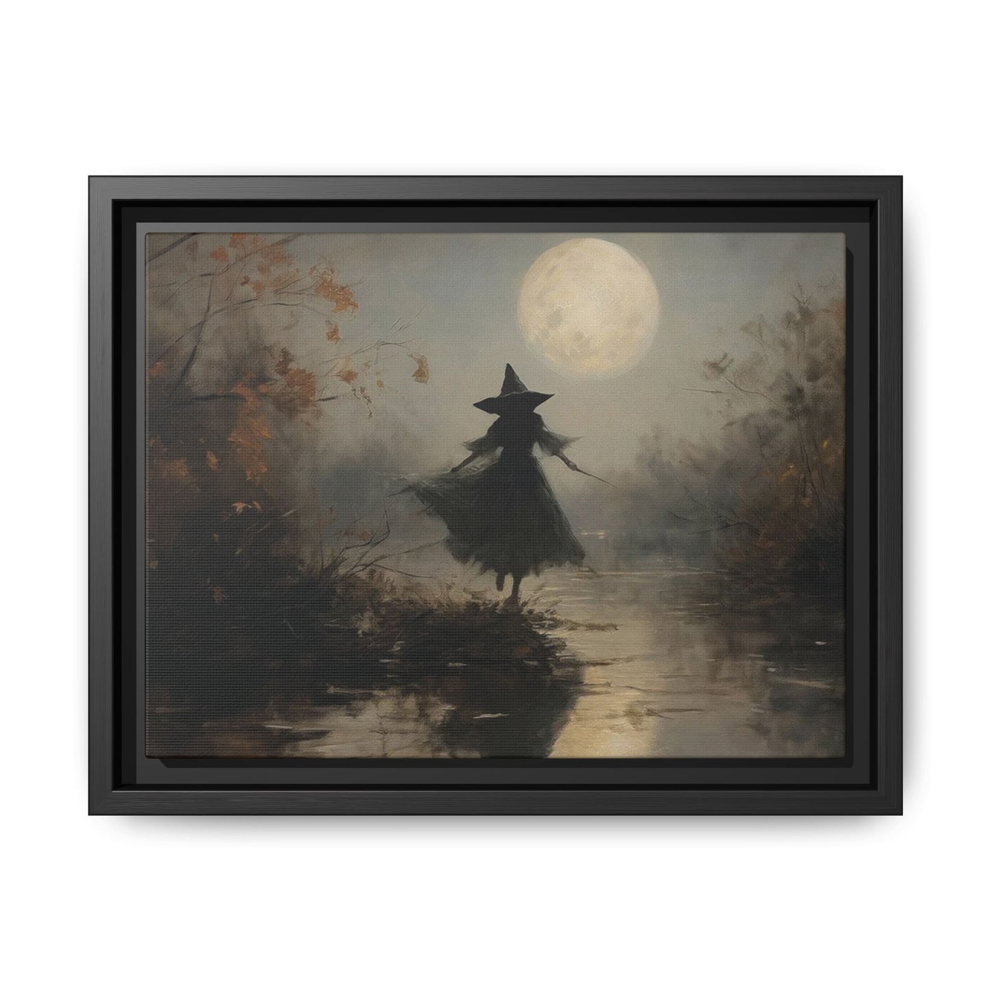 Vintage Witch Rustic Art Print - Canvas Wall Art