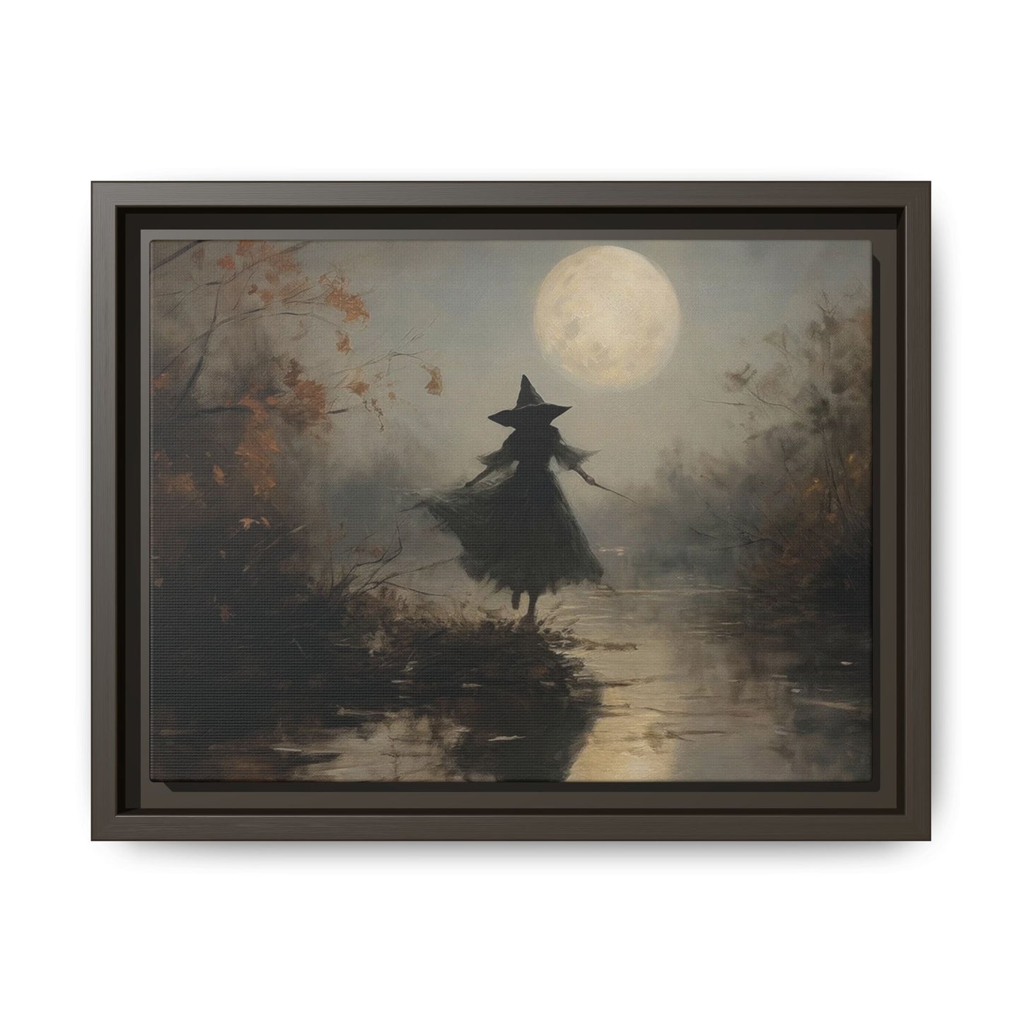 Vintage Witch Rustic Art Print - Canvas Wall Art