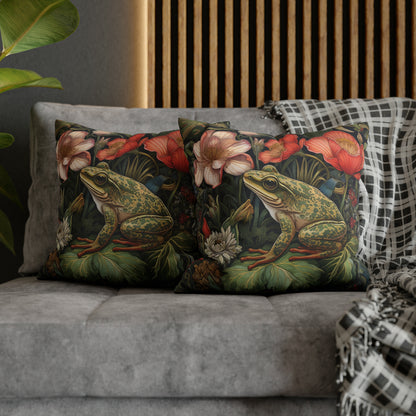 Frog Floral Pillow William Morris Inspired