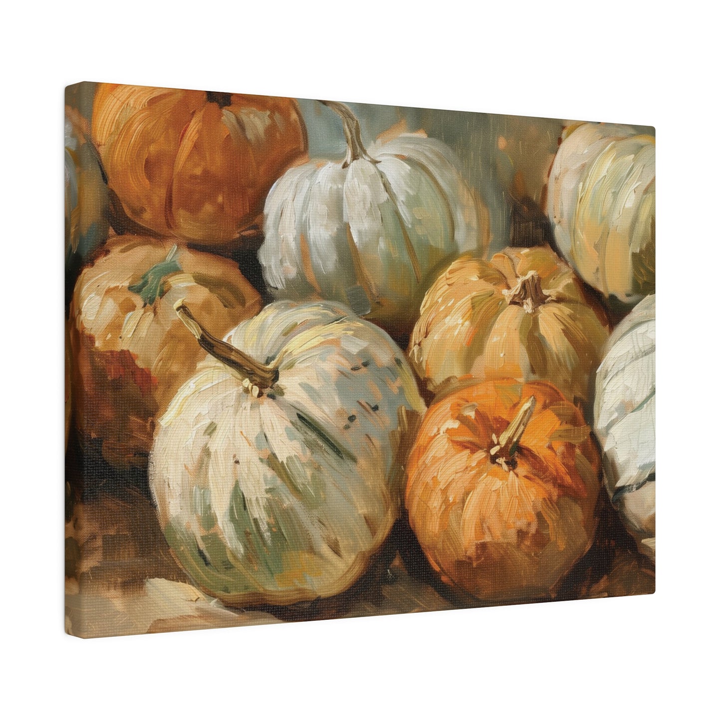 Autumn Pumpkins Oil Painting – Canvas Wall Art