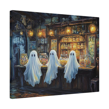 Cute Ghost Candy Shop – 5:4 Ratio Canvas Wall Art