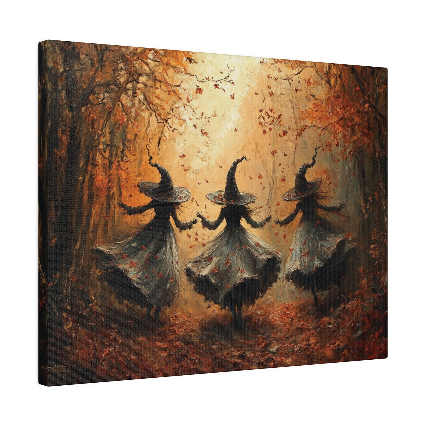 Witches in Fall Woodland – 5:4 Ratio Canvas Wall Art