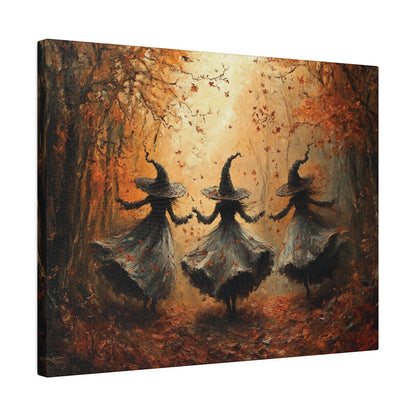 Witches in Fall Woodland – 5:4 Ratio Canvas Wall Art