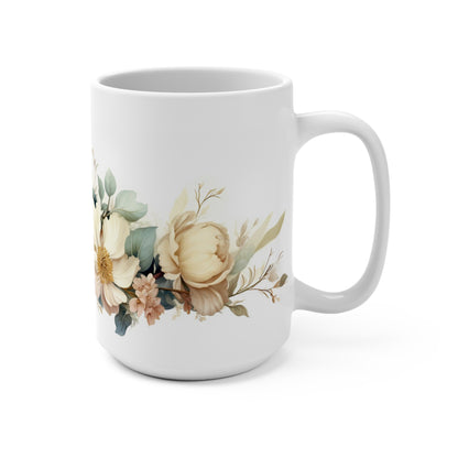 Boho Floral Mug 15oz