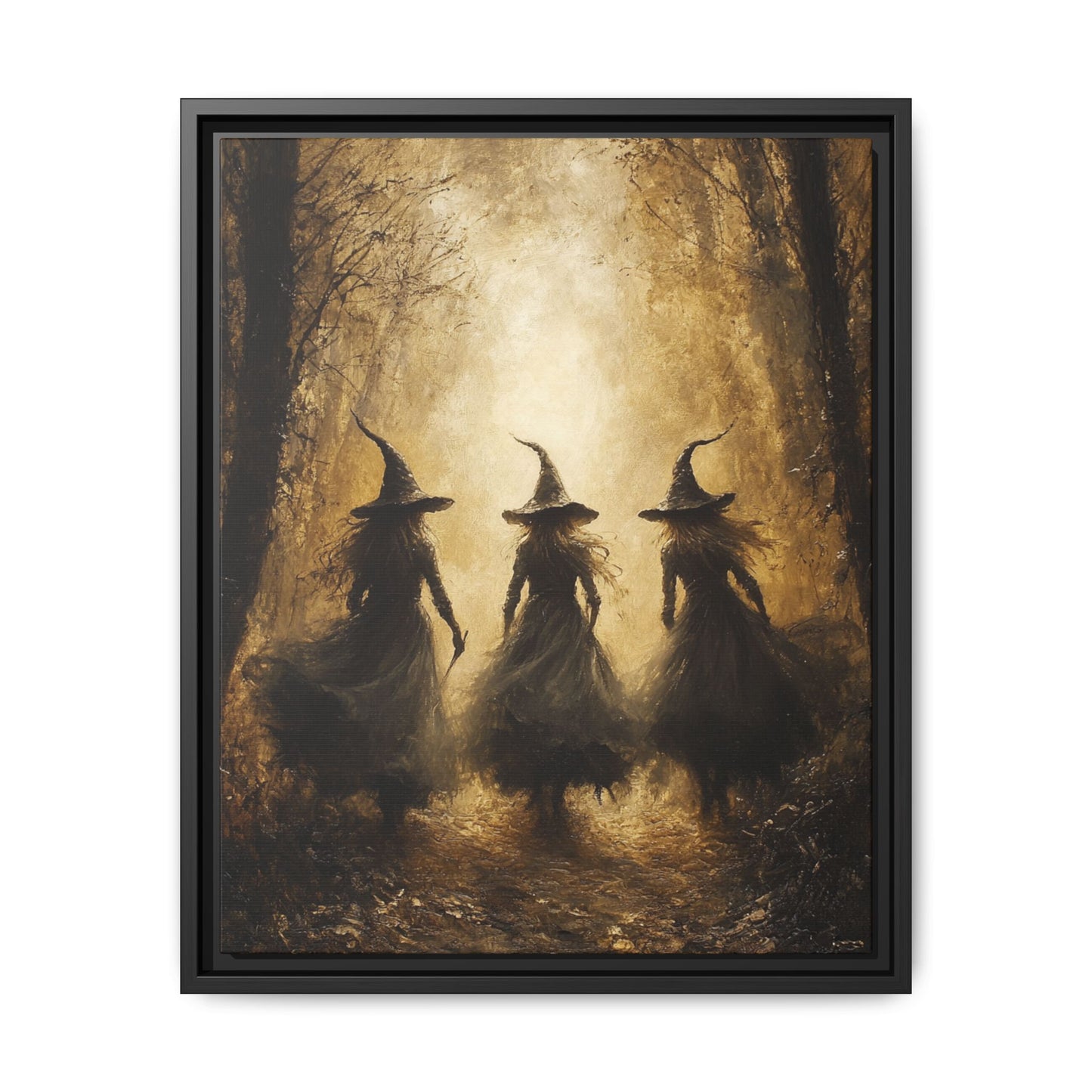 Witch in Autumn Woodland – 4:5 Ratio Canvas Wall Art