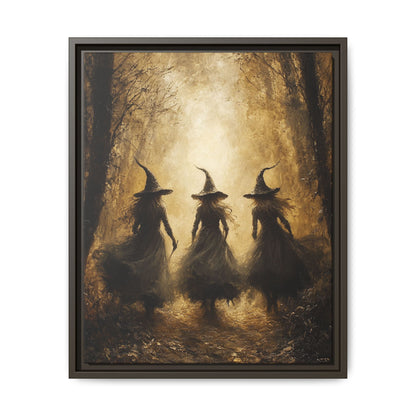 Witch in Autumn Woodland – 4:5 Ratio Canvas Wall Art