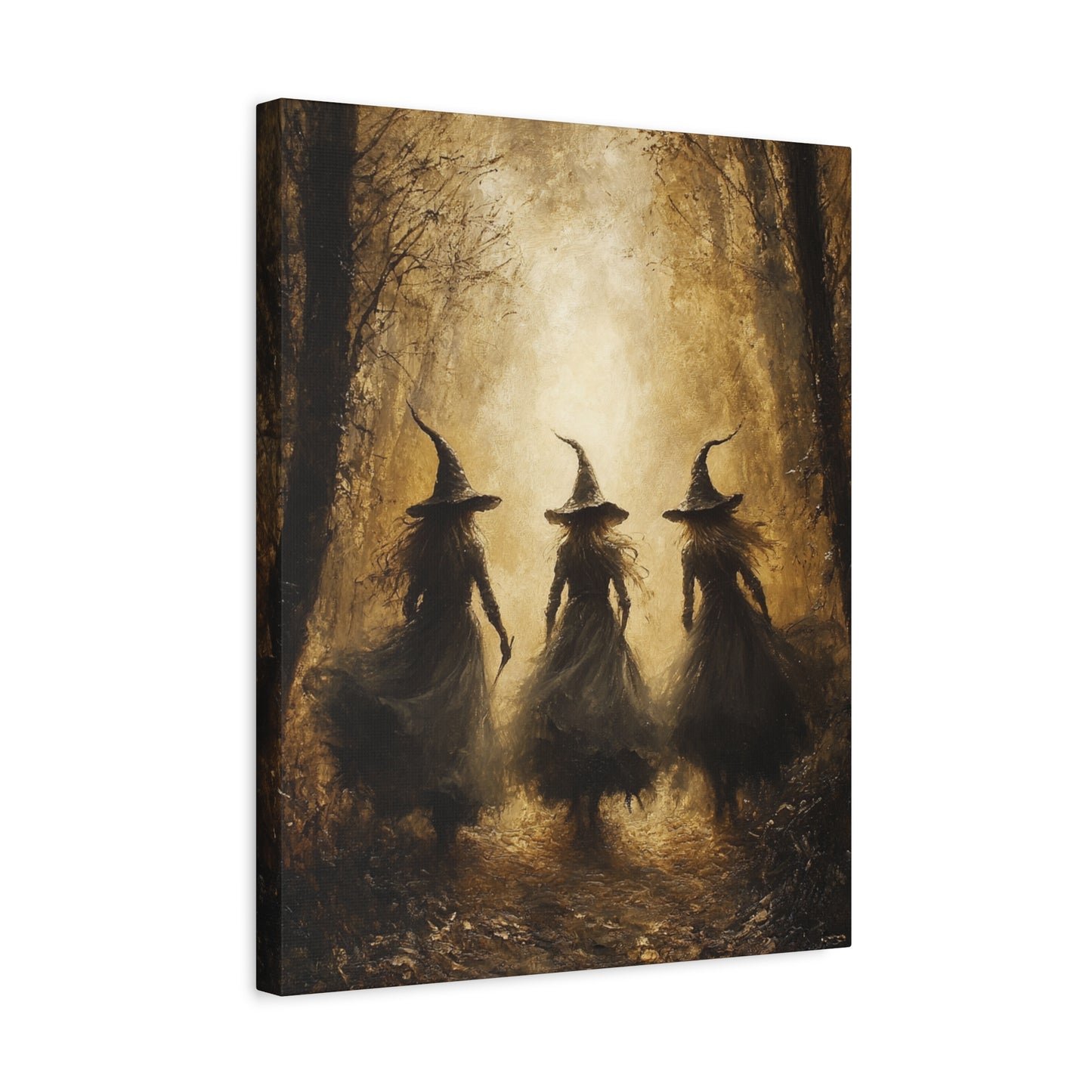 Witch in Autumn Woodland – 4:5 Ratio Canvas Wall Art