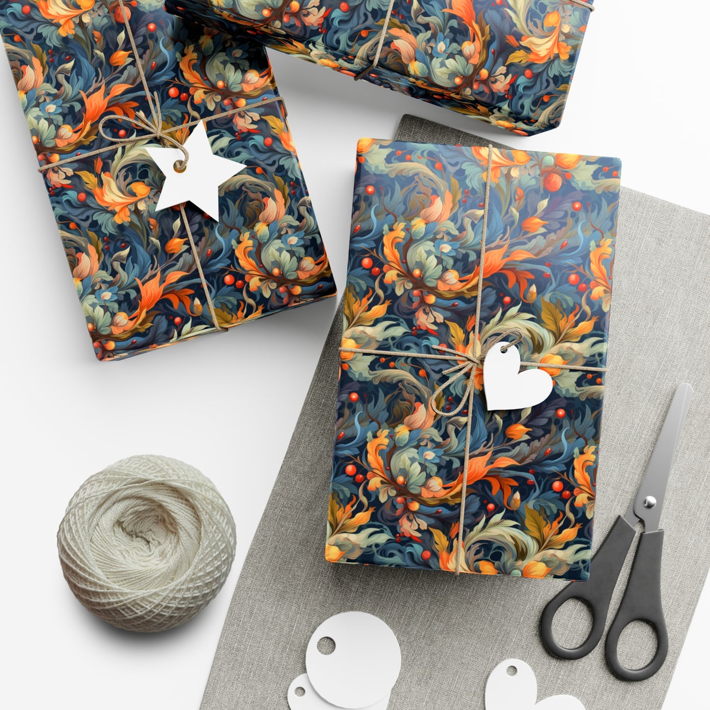 Herbs Floral Pattern Artistic Gift Wrap Paper