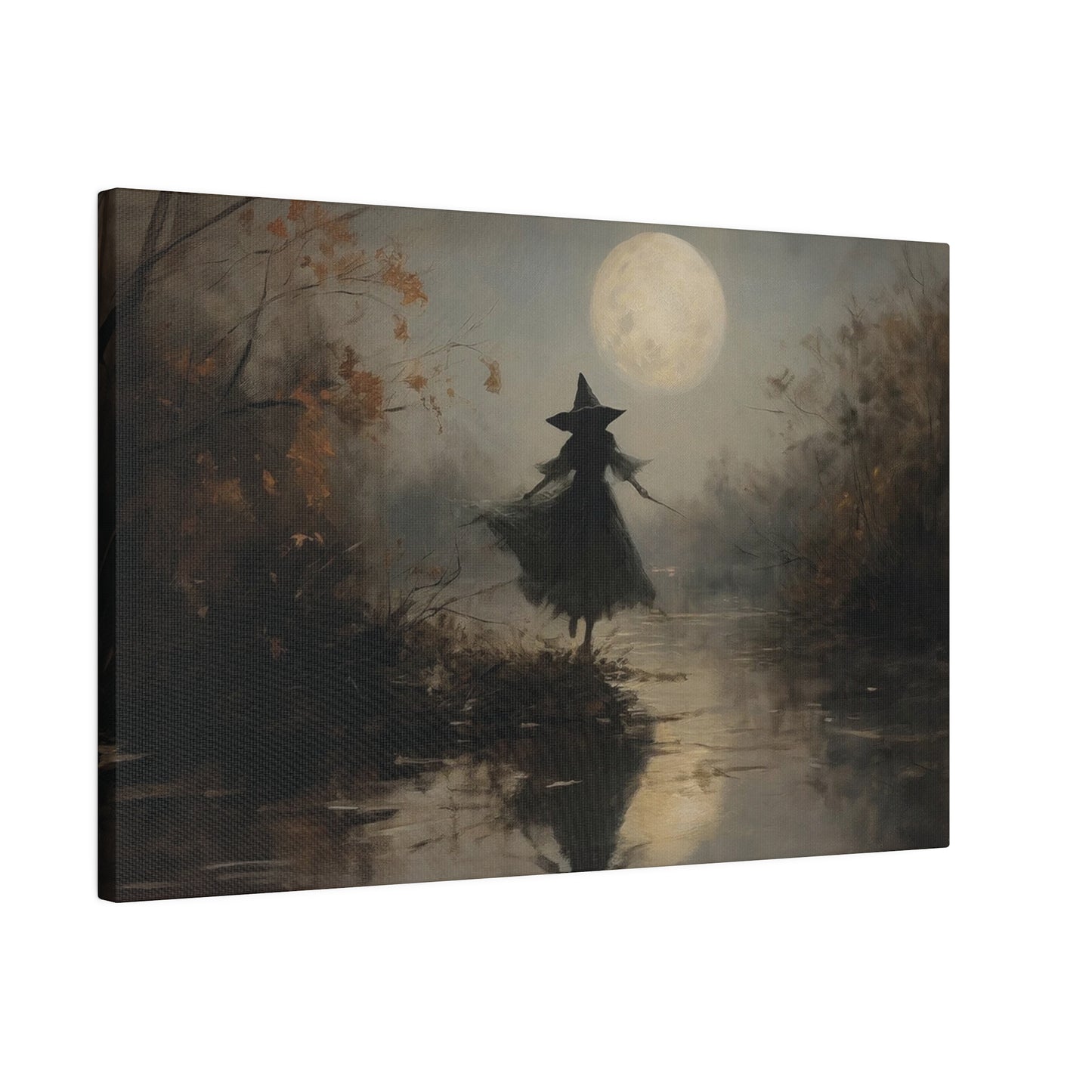 Vintage Witch Rustic Art Print - Canvas Wall Art