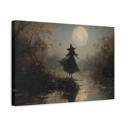 Vintage Witch Rustic Art Print - Canvas Wall Art