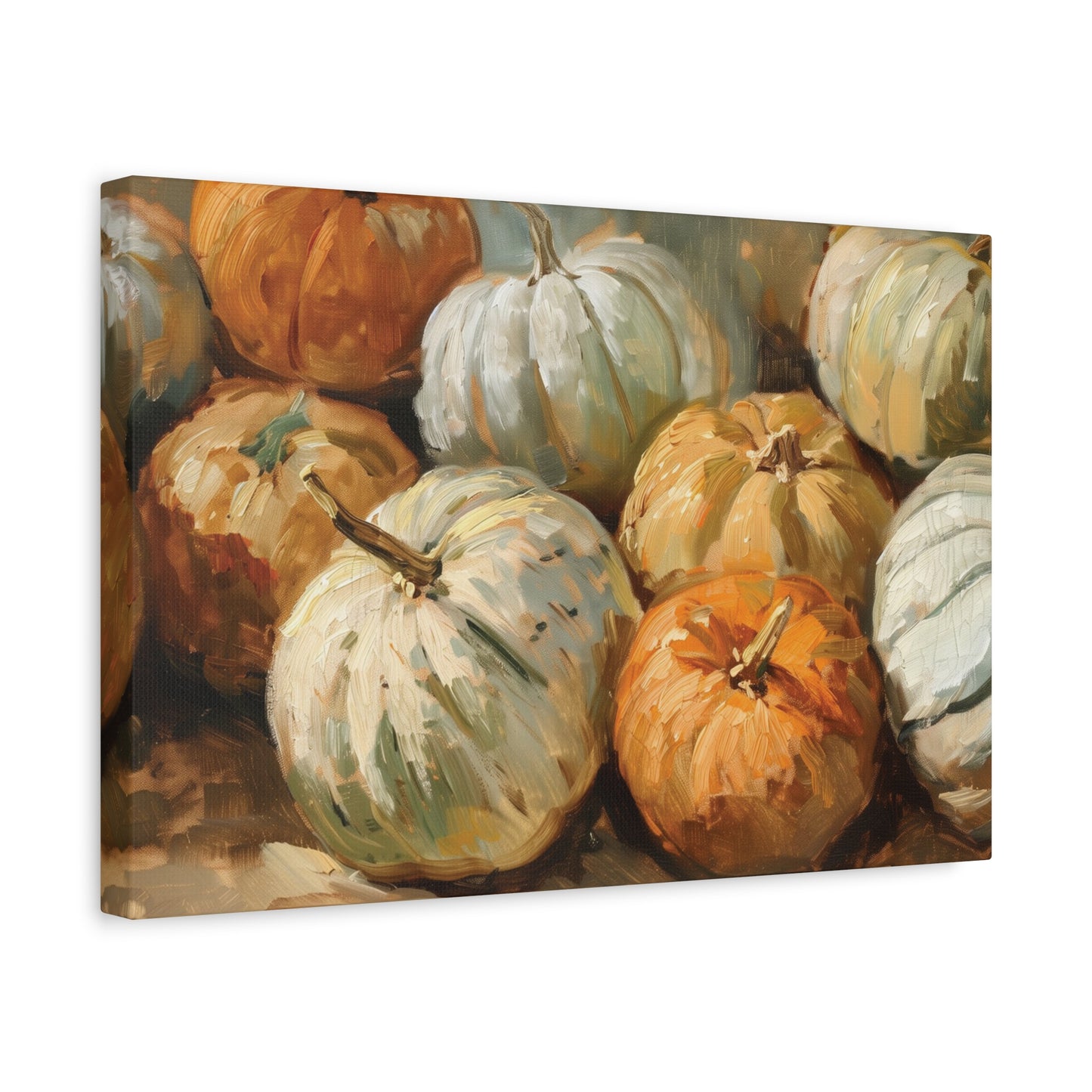 Autumn Pumpkins Oil Painting – Canvas Wall Art