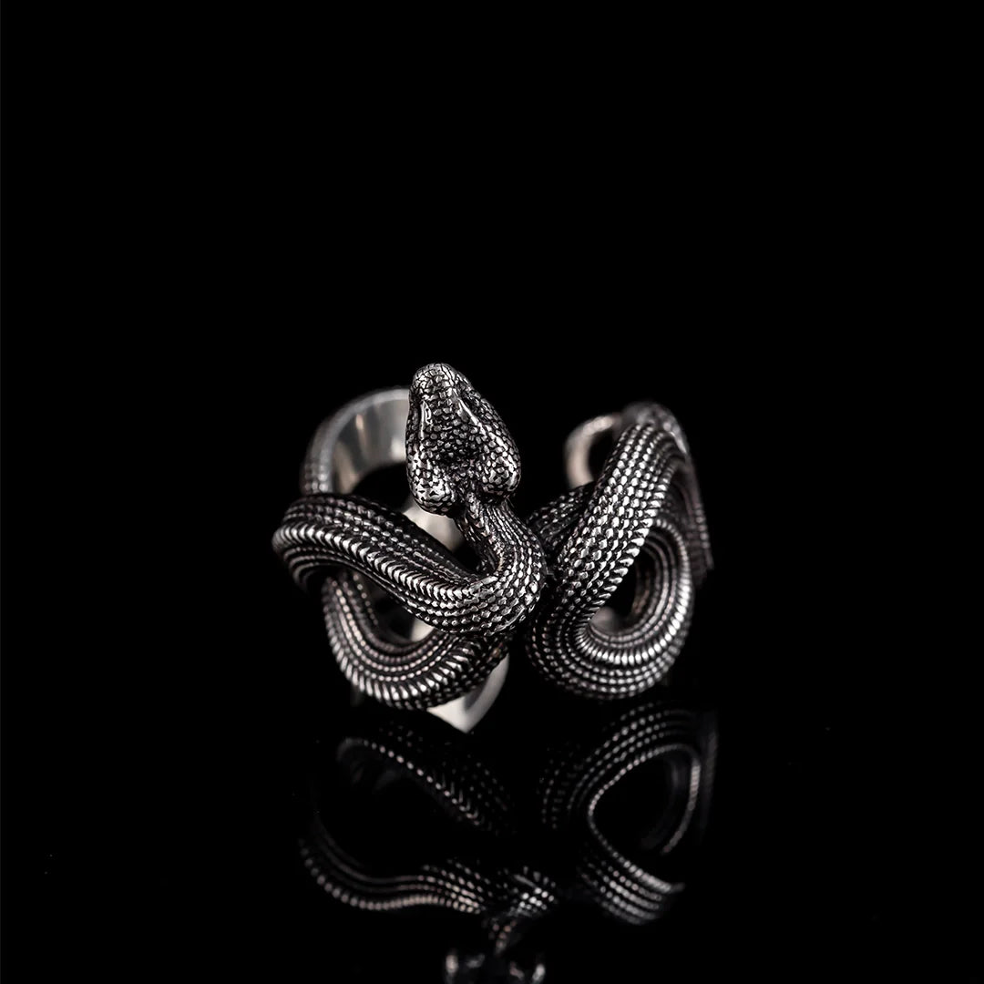 Solid Silver Snake Ring