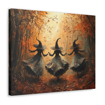 Witches in Fall Woodland – 5:4 Ratio Canvas Wall Art