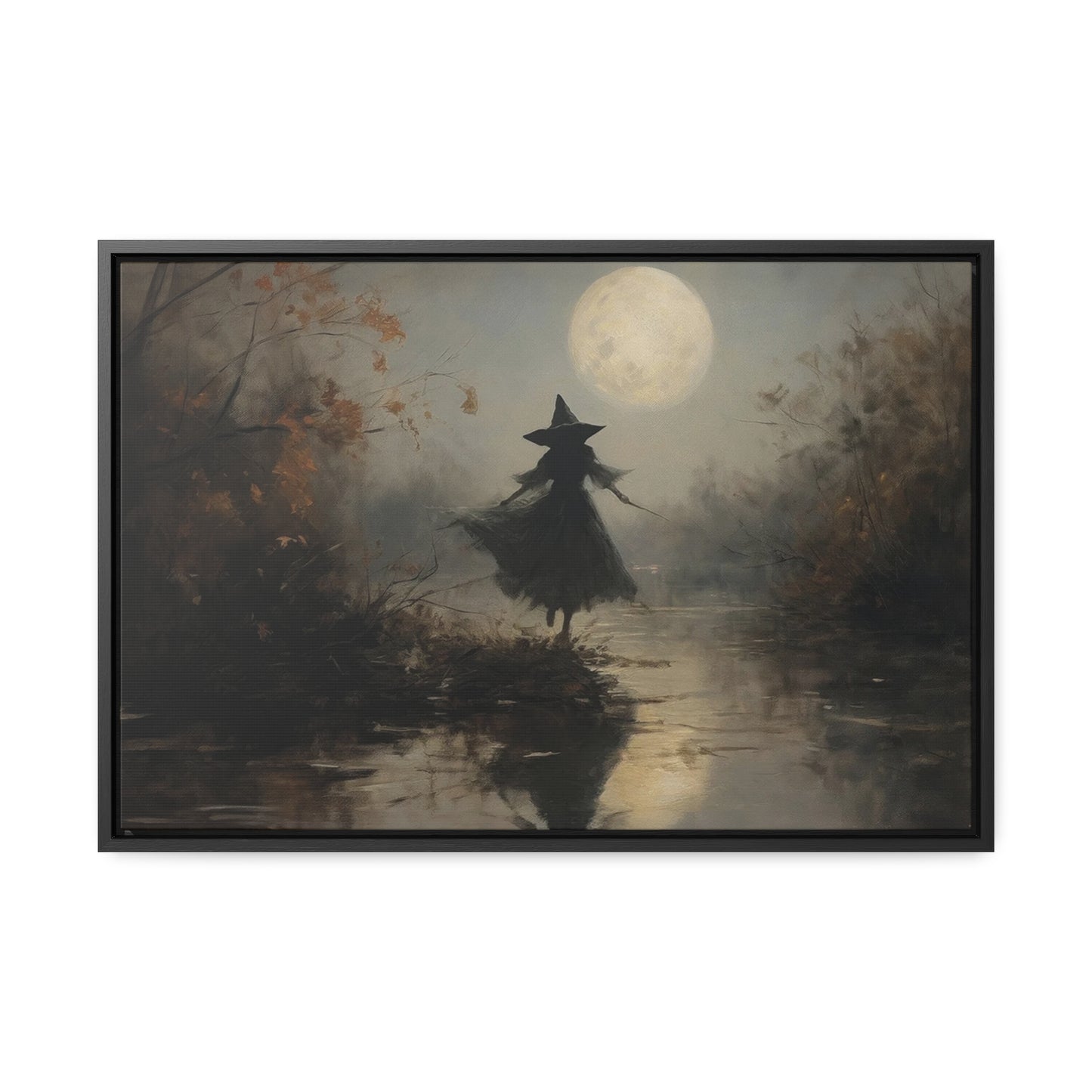 Vintage Witch Rustic Art Print - Canvas Wall Art