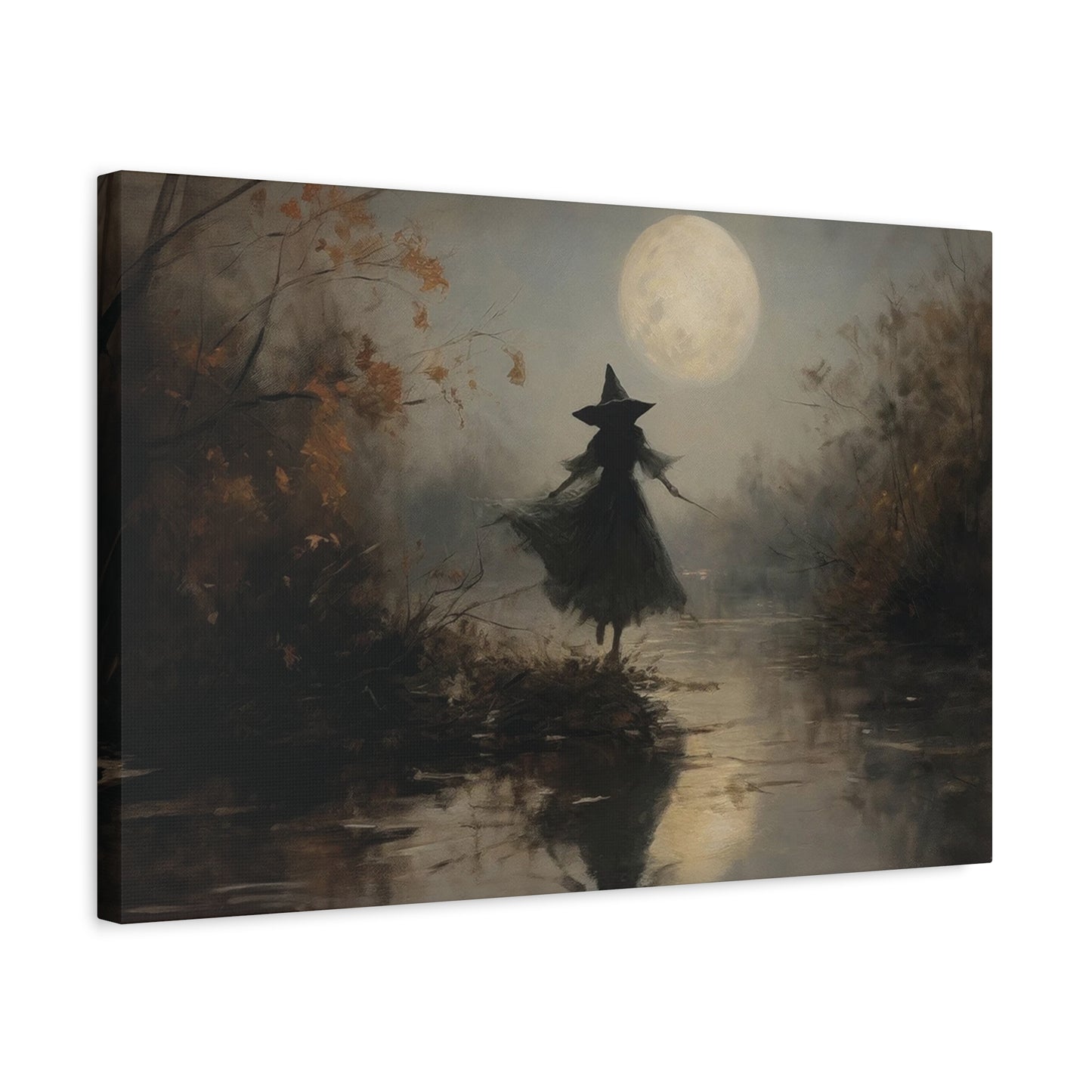 Vintage Witch Rustic Art Print - Canvas Wall Art