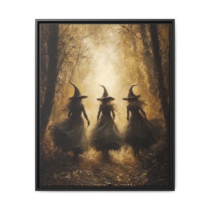 Witch in Autumn Woodland – 4:5 Ratio Canvas Wall Art