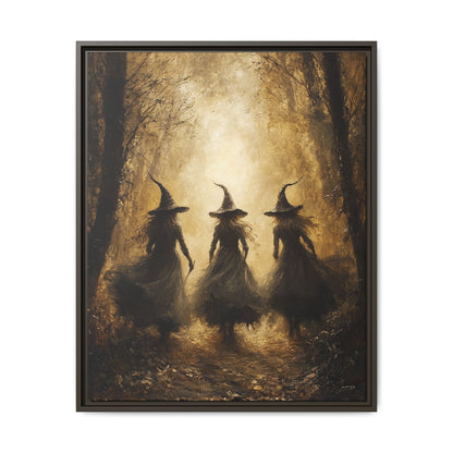 Witch in Autumn Woodland – 4:5 Ratio Canvas Wall Art