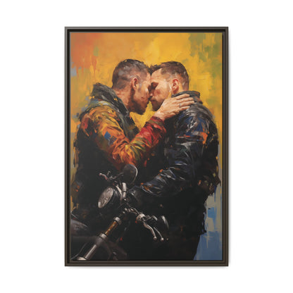 Ride Lovers | Gay Art, Gay Couple Canvas Print Wall Art