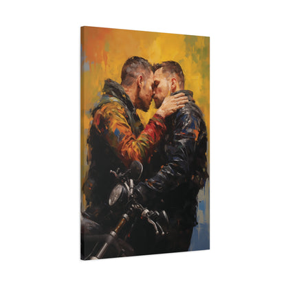 Ride Lovers | Gay Art, Gay Couple Canvas Print Wall Art