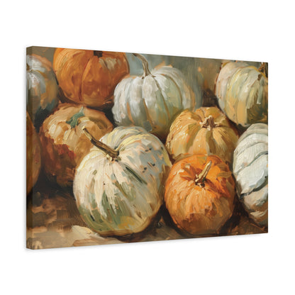 Autumn Pumpkins Oil Painting – Canvas Wall Art