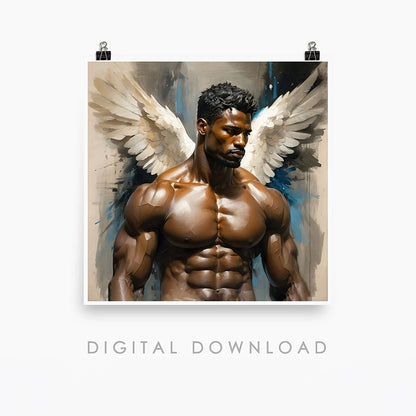 Male Angel Wings Painting | Digital Download