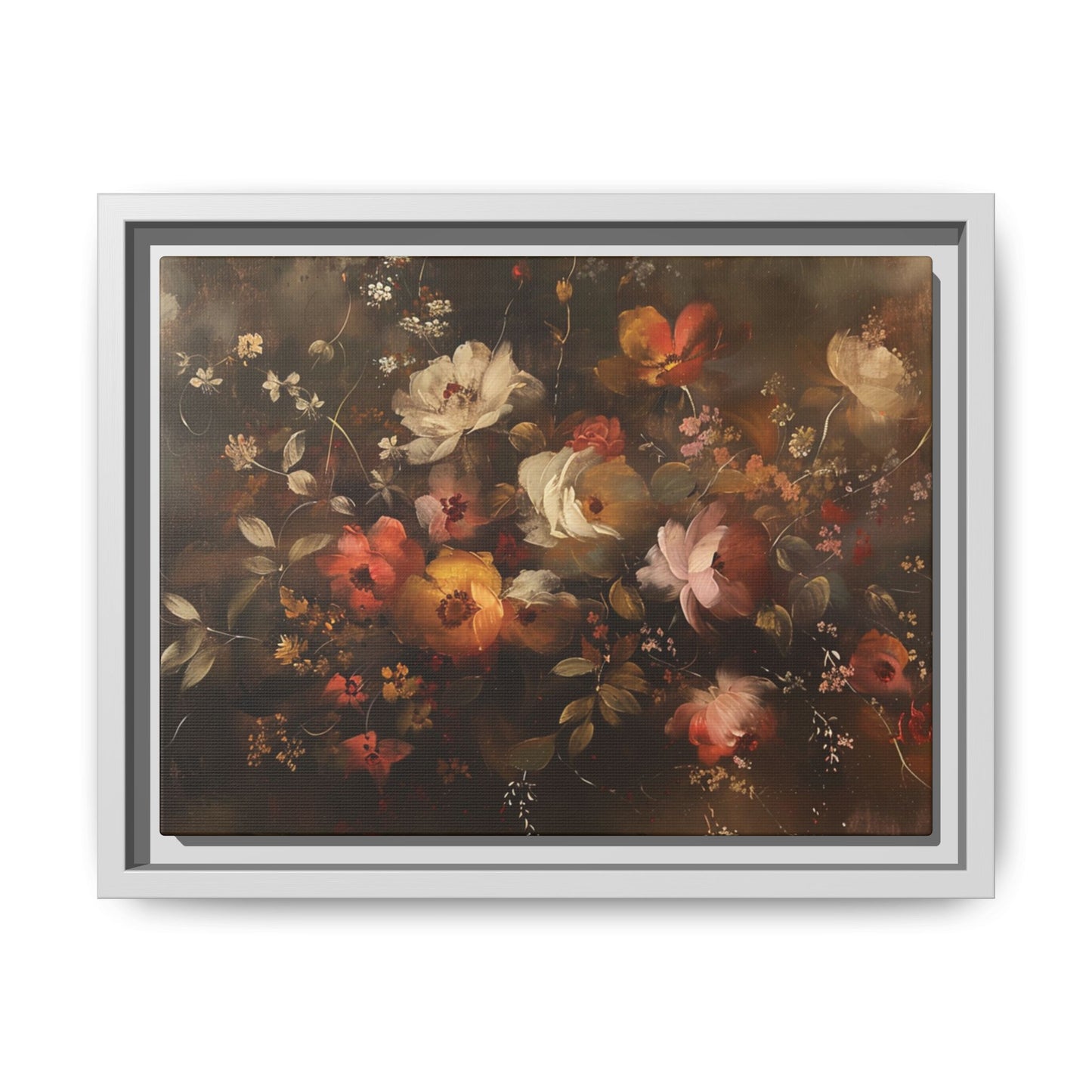 Autumn Flowers Abstract – Canvas Print