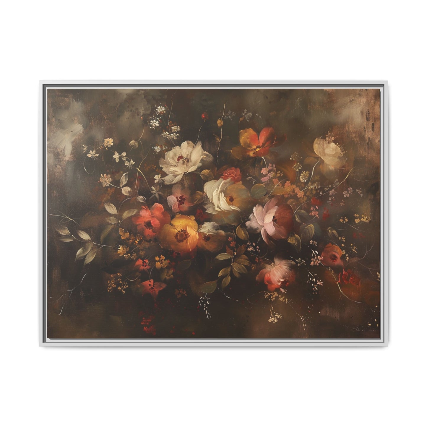 Autumn Flowers Abstract – Canvas Print