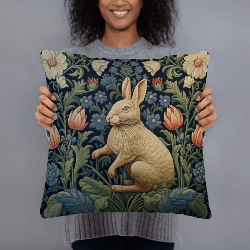 Rabbit in Floral Garden Digital Art Download