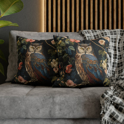 Enchanted Owl Floral Pillow William Morris Inspired