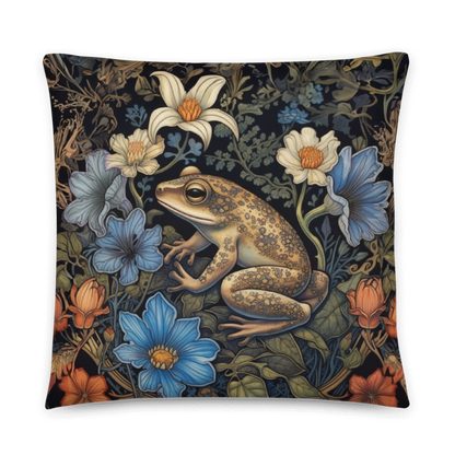 Floral Frog Pillow William Morris Inspired