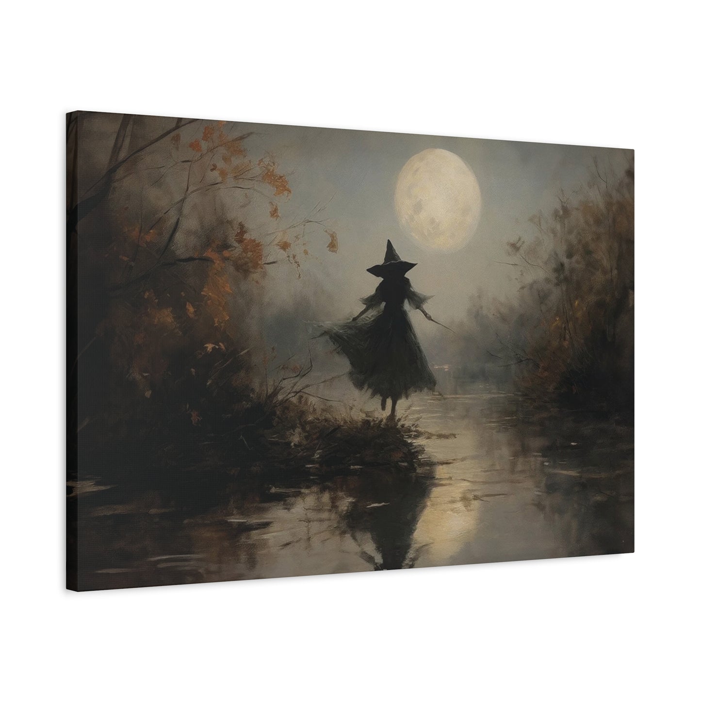 Vintage Witch Rustic Art Print - Canvas Wall Art