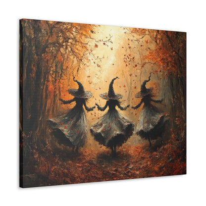 Witches in Fall Woodland – 5:4 Ratio Canvas Wall Art