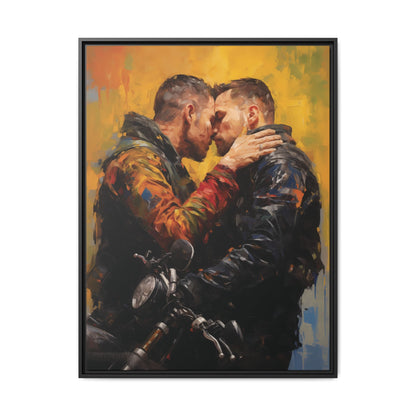 Ride Lovers | Gay Art, Gay Couple Canvas Print Wall Art