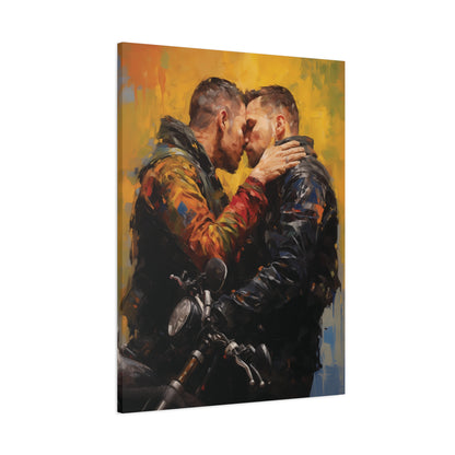 Ride Lovers | Gay Art, Gay Couple Canvas Print Wall Art