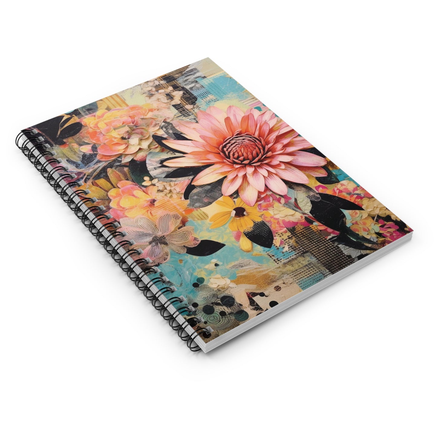 Floral Collage Art Notebook (2) - Composition Notebook, Spiral Notebook, Journal for Writing and Note-Taking